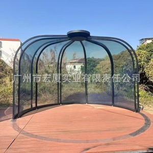 Casa con Techo de Vidrio Templado en Forma de Arco, Patio con Techo de Vidrio, Solárium con Vista al Cielo Estrellado - Product Image 1