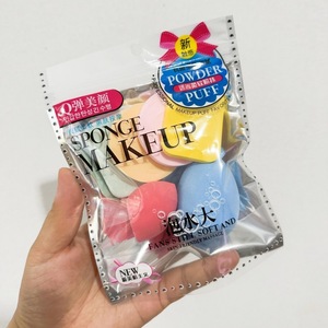 6PCS Pack Multi Color Sponge Powder Puff Wet Dry Makeup Blender Puff Soft Cosmetic <b>Gift</b> Bag for Face Makeup - Product Image 1