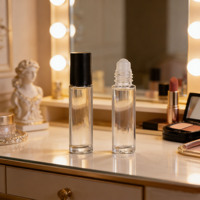Flacon d'huile essentielle 10 ml, flacon roll-on transparent, flacon à bille pour huile essentielle et parfum
