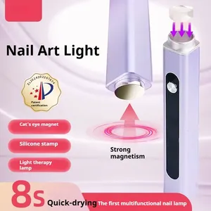 Mini Lampe UV Portable, Lampe UV avec Affichage LED, Petite Lampe Portable, Lampe à Main pour Ongles Effet Œil de Chat avec Tête Magnétique - Product Image 4