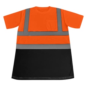 Men's High Vis Reflective Work T <b>Shirt</b> Safety Construction Workwear Breathable Quick Dry Fluorescent Polyester <b>Mesh</b> <b>Shirt</b> Custom - Product Image 4
