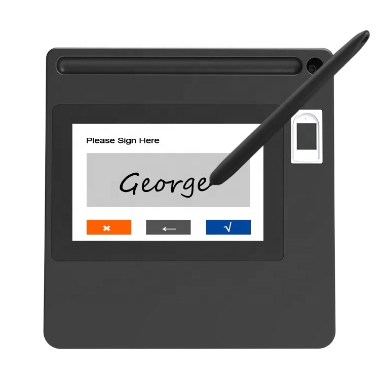 5 Inch Electronic Signature <strong>Tablet</strong> with Fingerprint and 2048 Levels Pressure Sensitivity