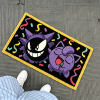 Tapis de zone doux et moderne en peluche à poils coupés, de haute qualité, au design anime tendance, tapis Pokémon personnalisé tufté à la main pour la décoration intérieure