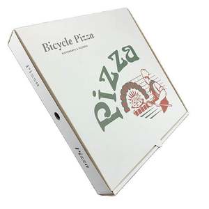 Nouveau type de boîtes à pizza en carton ondulé blanc en vente chaude, personnalisées, 12, 13, 14, 18 pouces, boîtes à pizza en carton ondulé blanc uni - Product Image 2