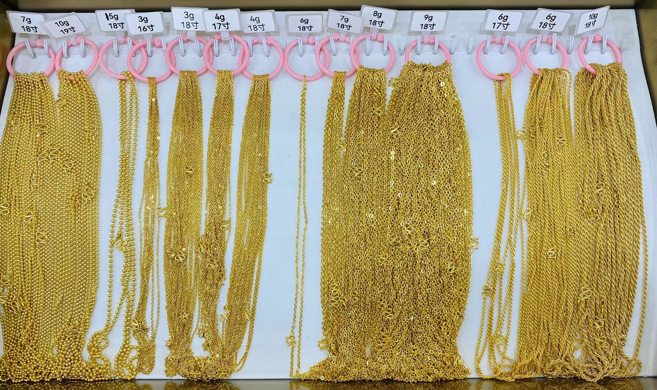 18k 750k trendy real genuine gold necklace