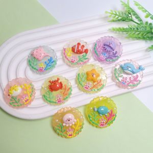 100 Piezas de Dijes de Resina Personalizables que Brillan en la Oscuridad, con Diseño de Mundo Submarino, Cabujones de Resina de <span class=keywords><strong>Criaturas</strong></span> Marinas <span class=keywords><strong>Luminosas</strong></span> para Manualidades - Product Image 1