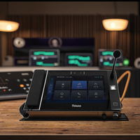 Thinuna IP-9635RM-BS 10.1 pouces IPS 1080P interphone radiomessagerie visuelle + diffusion d'urgence écran tactile Microphone réseau station de travail