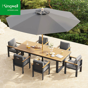Parasol en aluminium de haute qualité avec logo personnalisé, imperméable, pour jardin, parc, hôtels, restaurants, vente en gros de parasols de terrasse - Product Image 2