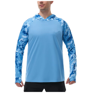 Cuichang UV Bảo Vệ Quần Áo Trọng Lượng Nhẹ Chạy Tập Thể Dục Phát Ban Bảo Vệ Camo Áo Sơ Mi Upf50 Nhanh Khô Câu Cá Áo - Product Image 4