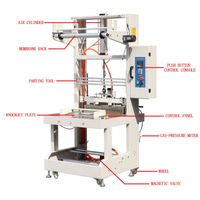 Machine de scellage semi-automatique commerciale à bande rétractable pour films PVC et POF, équipement d'emballage à température constante