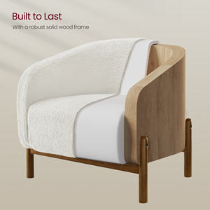 Fauteuils tonneaux <span class=keywords><strong>VASAGLE</strong></span>, fauteuil d'appoint en fourrure, fauteuil rembourré en peluche, canapé une place avec rembourrage doux - Product Image 6