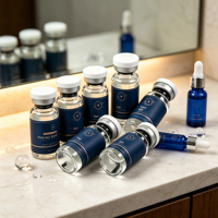 Étiquettes holographiques personnalisées pour flacons, autocollants imperméables pour flacons en verre cosmétique de 3 ml et 10 ml