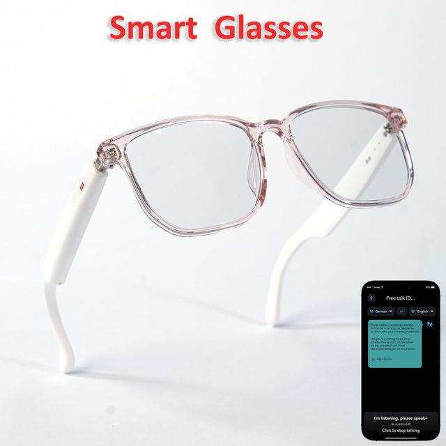 Photochromic Lens Music Hands-Free Calling UV Blue Light Protection Smart Sunglasses AI Translation Glasses for Men and Women