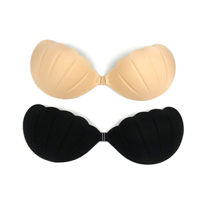 Soutien-gorge sexy sans fil, sans bretelles, à fermeture avant, taille unique, en <span class=keywords><strong>silicone</strong></span>, ultra léger, en tissu, forme coquille fantaisie - Product Image 1