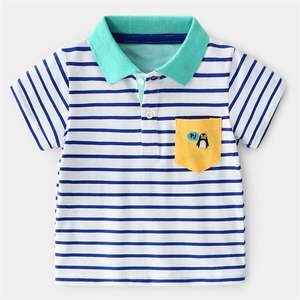 Ropa Infantil al por Mayor, Camiseta Polo de Algodón a Rayas para Niños, Verano, de Proveedor Chino - Product Image 3