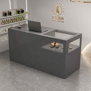 Mostrador de Caja para Tienda de Ropa Femenina, Mesa de Bar Pequeña, Cuero, Estilo Simple y Elegante, Recepción, Personalizable - Product Image 2