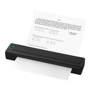 RYYES A4 Imprimante thermique de poche portable sans encre Mini bureau mobile sans fil Imprimante pour la maison et les mauvaises questions - Product Image 1