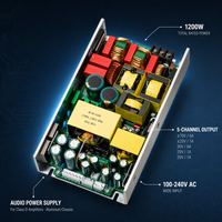 Fuente de Alimentación Conmutada de Marco Abierto en Forma de U de 5 Vías, Plus Minus 70V 6A, SMPS 30V 6A 25V 20V 1A para Amplificador de Audio OEM