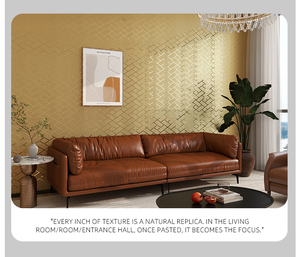Papier peint géométrique auto-adhésif <span class=keywords><strong>moderne</strong></span> à texture métallique imperméable à l'eau pour la maison <span class=keywords><strong>cuisine</strong></span> salle de bain hôtel décoration murale - Product Image 5