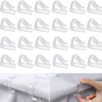 Fixateur de nappe invisible en plastique transparent moderne, antidérapant, à ressort, de forme irrégulière, pour suspension verticale, décoration intérieure