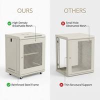 Armoire murale portable 12U démontable pour serveur informatique, personnalisation OEM, boîtier 530x600x400mm, armoire réseau