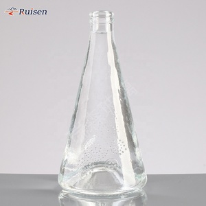 Xi lanh vuông hình dạng độc đáo chai thủy tinh vít cap Whisky Brandy rượu chai nước trái cây 200ml 375ml - Product Image 3