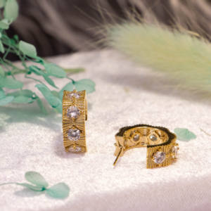 Nouvelles boucles d'oreilles créoles en alliage d'étain argenté rétro de haute qualité pour femmes, cadeau de mariage/anniversaire - Product Image 4