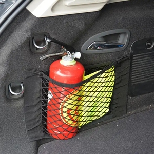Q-9562 universel voiture arrière coffre organisateur Net maille siège élastique chaîne autocollant sac de rangement poche Auto organisateur - Product Image 6