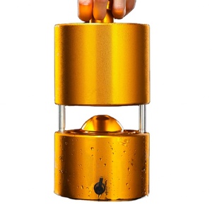 Moule à glaçons sphériques personnalisé en aluminium 60 mm pour whisky, qualité alimentaire, fabricant d'équipement d'origine, presse à glaçons dorés - Product Image 1