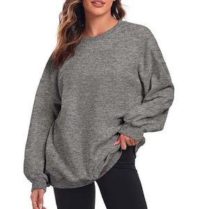 Fabrication pakistanaise couleur unie femmes sweats logo imprimé personnalisé décontracté femmes sweats - Product Image 2