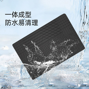 Pvc Car <b>Floor</b> <b>Liner</b> 120x80Cm Waterproof Non Slip Geometric Pattern Black For Trunk Cargo Protection - Product Image 1