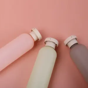 Groothandel Roze Groen Bruin 200Ml 300Ml Pe Plastic Lichaamszeepfles Huidverzorgingscontainers Shampoo Conditioner Fles