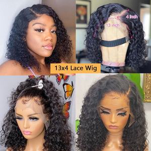 13x4 13x6 Hd cabello humano transparente peluca delantera de encaje 4x4 de la onda de agua rizado peluca 100% brasileño Jerry Curl peluca para las mujeres negras - Product Image 3