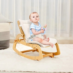 Vente en gros d'usine de meubles pour enfants personnalisés de qualité supérieure transat pour bébé chaises à <span class=keywords><strong>bascule</strong></span> en bois pour enfants avec support en bois - Product Image 6