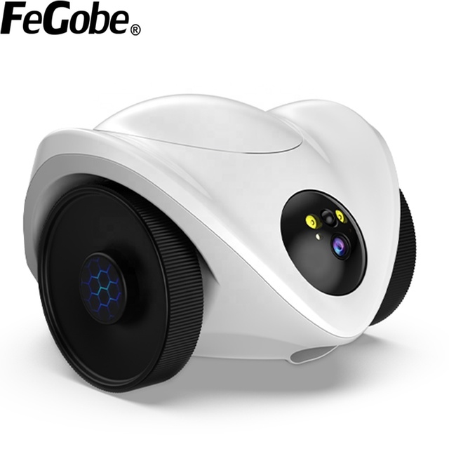 Dual Cameras Movable Feed Camera AI Smart Robot Pet Treat Dispenser 360 Mobile Monitor Long-Lasting Battery App Control Kids