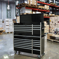 Coffre à outils en métal robuste de 56 pouces Tiroirs coulissants à double roulement à billes Chariot à outils en fer pour atelier de garage Support OEM