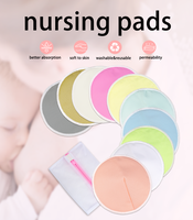 Ananbaby Vente Chaude Coussinets d'Allaitement Anti-Débordement Coussinets de Soins Post-Natals Lavables en Fibre de Bambou + Microfibre + PUL Maternité