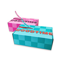 Boîte à fermeture éclair réutilisable avec bande de déchirement, typographie creuse et coins arrondis pour l'expédition et l'emballage cadeau éco-responsables du commerce électronique