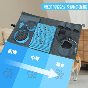 Interactive Dog Scenting Mat Blue Rectangle Indoor Training Toy For Pet Food Hiding And Smelling <b>Game</b> - Product Image 5