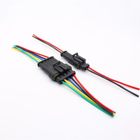 Konektor Amp Tahan Air 1/2/3/4/5/6 Pin untuk Mobil, Konektor Listrik Otomotif, Kabel Harness Otomatis untuk HID