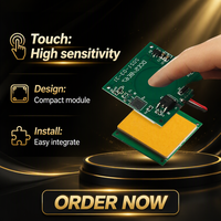 Interrupteur tactile pour miroir avec écran tactile, variateur de luminosité, DC12V, IP22, 60W