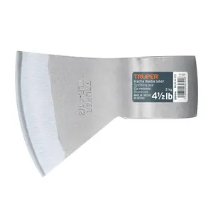 Truper di grado industriale 4-1/2 lb occhio rotondo medio da lavoro asce in acciaio testa d'ascia per il taglio e l'abbattimento - Product Image 1