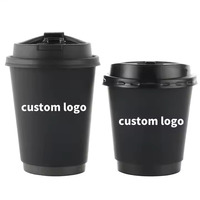 Gobelets en papier jetables à double paroi biodégradables personnalisables, revêtus de PE, pour boissons chaudes, tequila, boissons énergisantes, whisky (2,5-16 oz)
