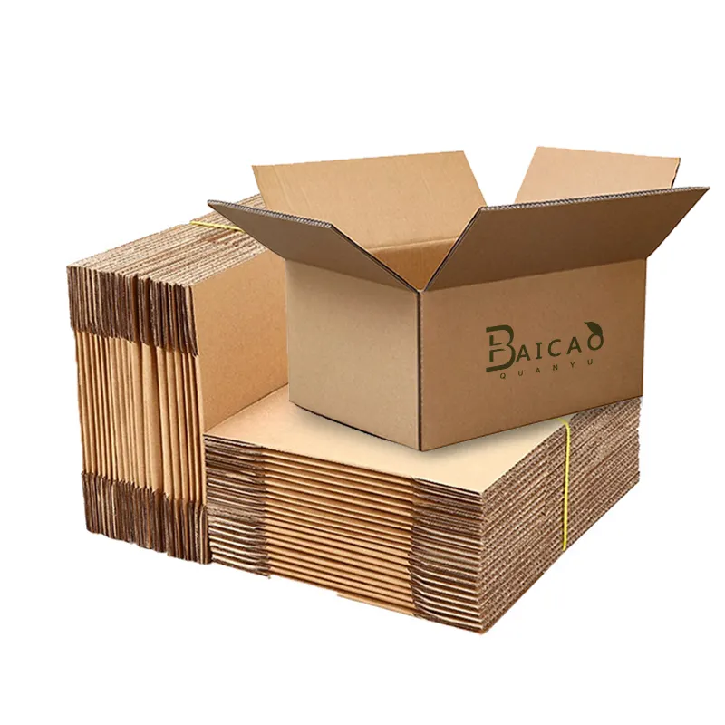 Custom logo printed Corrugated Packaging recyclable box Cardboard Strong Brown Moving Corrugated Shipping Boxes Carton Boxes