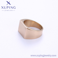 XUPING 15108 Nouvelle Vente à Chaud Célèbre Marque Confortable Conception Simple Neutre Couleur Or Rose Bijoux En Acier Inoxydable Bague De Mode