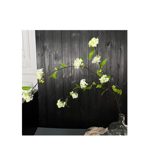 Bouquet de fleurs artificielles Jinxi, blanc, rose clair, vert, en soie, décorations de mariage - Product Image 4