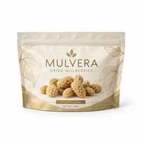 Sachet d'emballage personnalisé pour mûres séchées, pochette verticale refermable avec fermeture éclair, plastique alimentaire haute barrière pour snacks aux fruits, marque privée