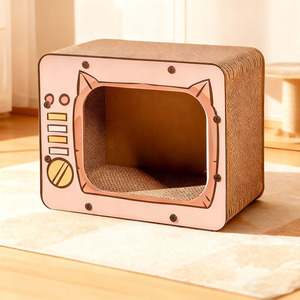 <span class=keywords><strong>Griffoir</strong></span> Classique Créatif pour Chats, <span class=keywords><strong>Cube</strong></span> Universel Quatre Saisons, Maison pour Chat en Carton Ondulé Résistant à l'Usure et aux Rayures - Product Image 1