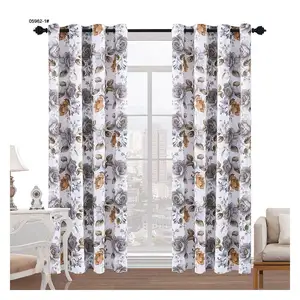 Cortinas Decorativas Floral Vorhang 100% Polyester Shade Model Of Living Room Curtain
