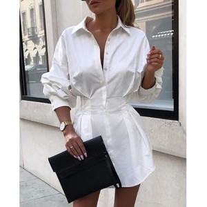Camicetta da spiaggia Sexy da <span class=keywords><strong>donna</strong></span> alla moda con scollo a V a maniche lunghe camicie da spiaggia con lettere Casual stampate top <span class=keywords><strong>Slim</strong></span> Fit abito taglie forti - Product Image 1